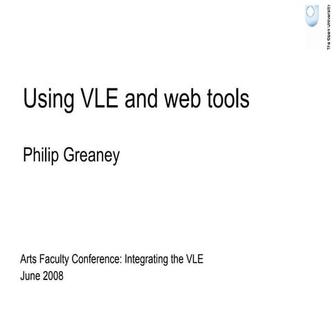 Using Vle And Web Tools Presentation June 27