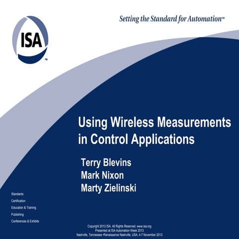 Using Wireless Measurements in Control Applications