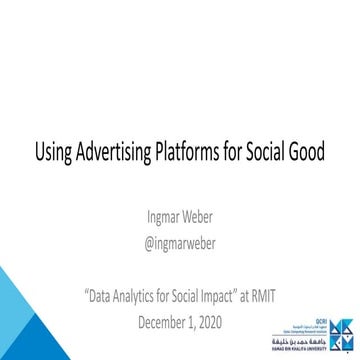 Using Advertising Platforms for Social Good