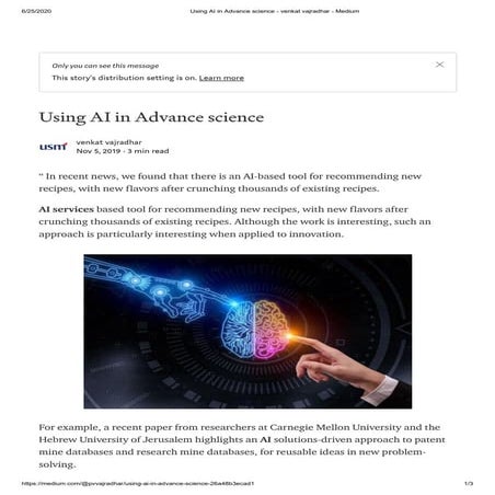 Using ai in advance science   venkat vajradhar - medium