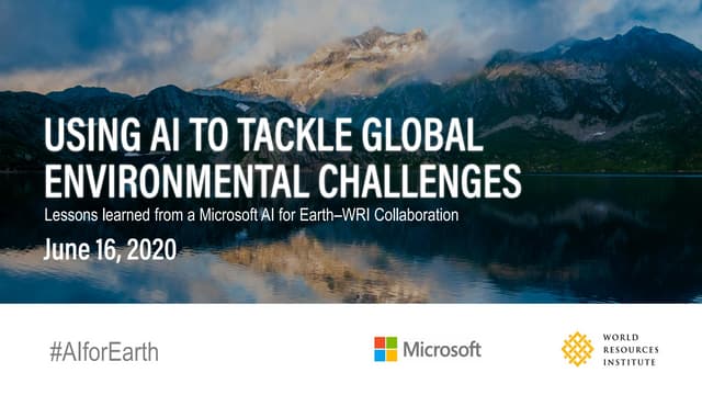 Using AI to Tackle Global Environmental Challenges