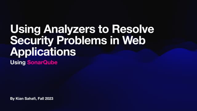 Using Analyzers to Resolve Security Problems
