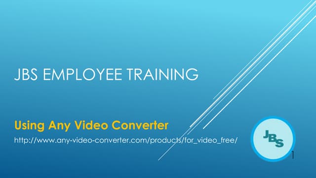 Using Any Video Converter