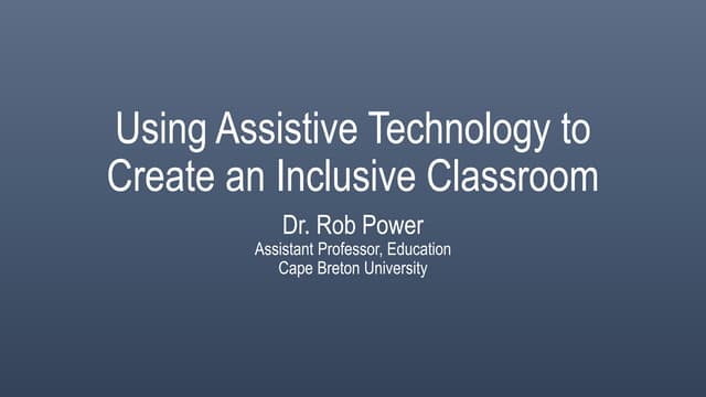 Using assistive technology to create an inclusive classroom