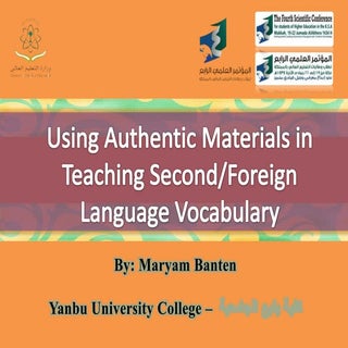 Using authentic materials in teachi...