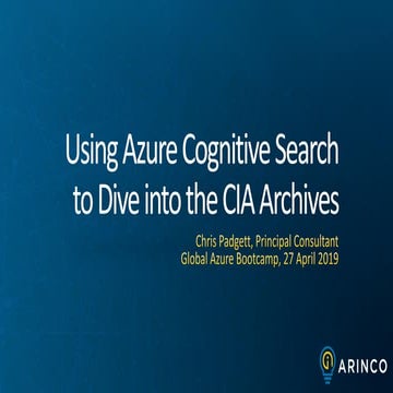 Using Azure Cognitive Search to Dive into the CIA Archives