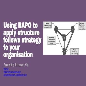 Using BAPO to apply structure follows strategy