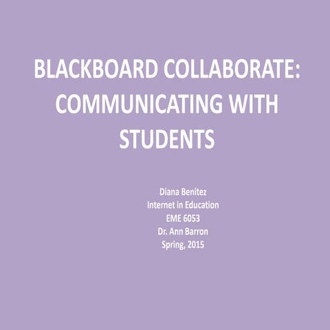 Using blackboard collaboration tools