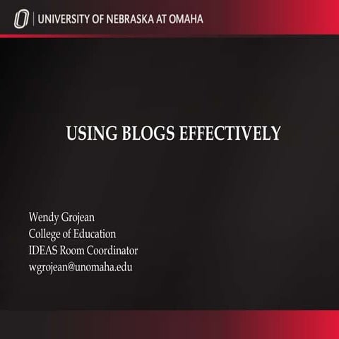 Using blogs effectively student teaching