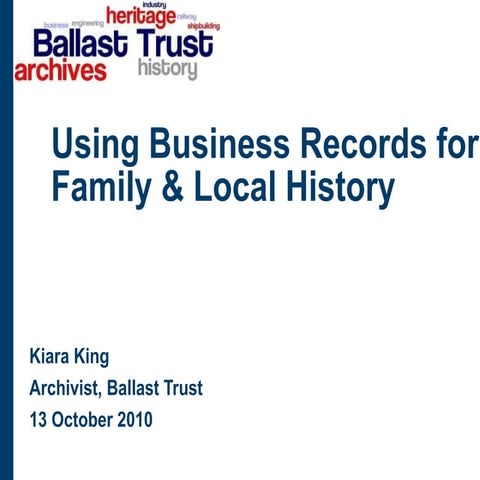Using business records for family history