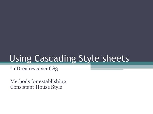 Using Cascading Style Sheets2