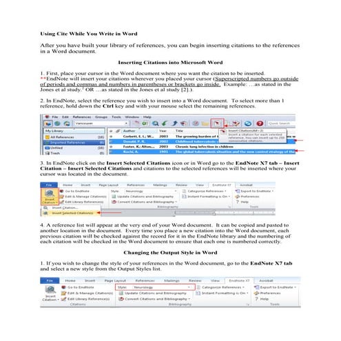 Using Cite While You Write in Word