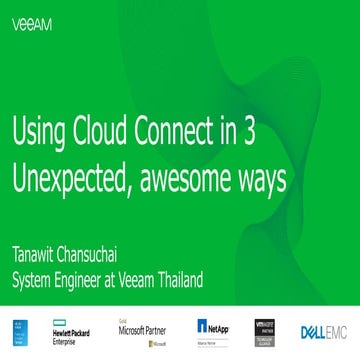 Veeam Using cloud connect in 3 unexpected, awesome ways