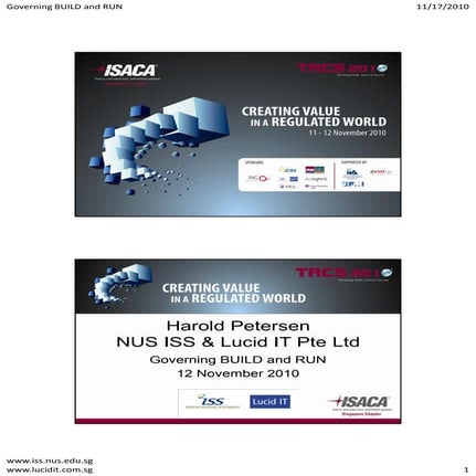 Using cobit to integrate build and run