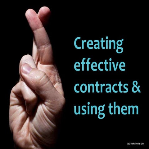 Creating effective contracts 