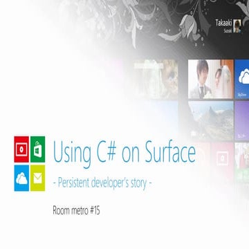 Using C# on Surface