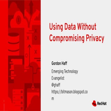 Lightning Talk: Using Data without Compromising Privacy