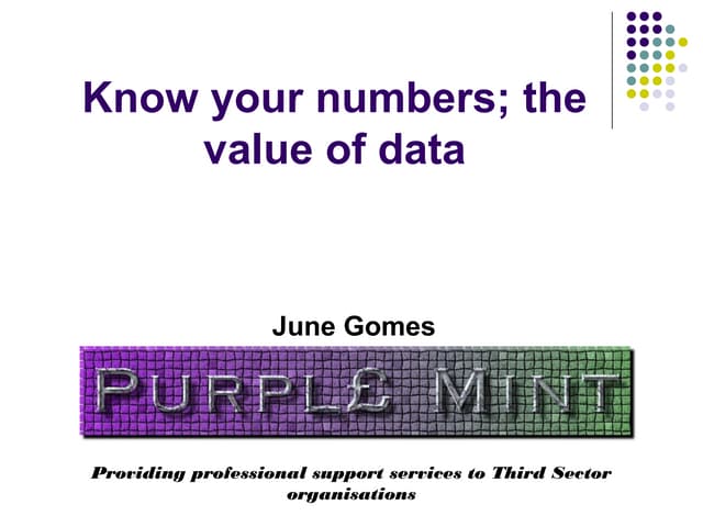 Using data effectively worskhop presentation