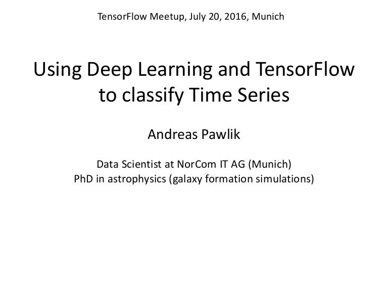 deep learning on time series data