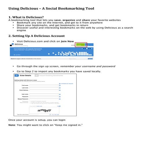 Using delicious – a social bookmarking tool