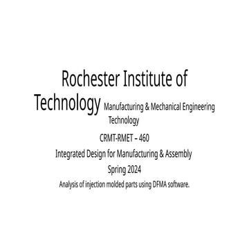 Using DFMA software for injection molded parts.pptx