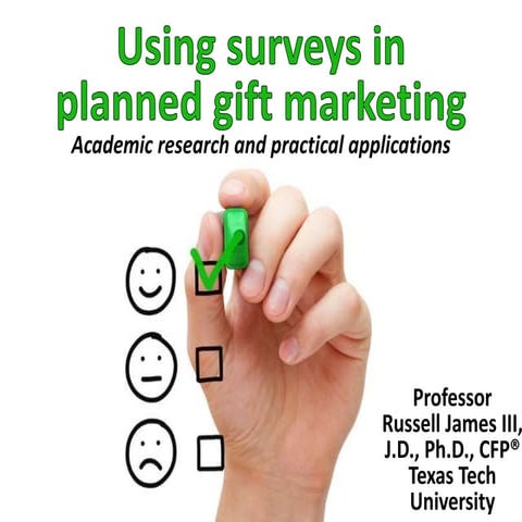 Using donor surveys in planned giving