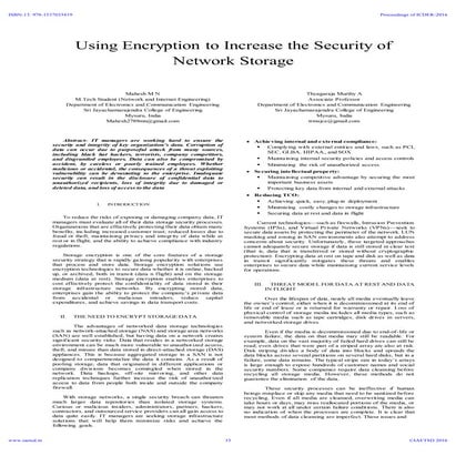 iaetsd Using encryption to increase the security of network storage