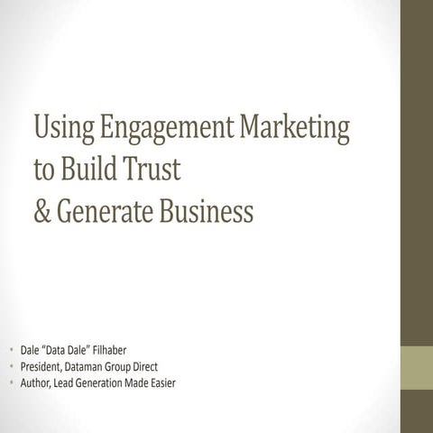 Build Trust in Your Dental Practice with Engagement Marketing