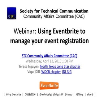 Using eventbrite to manage your eve...