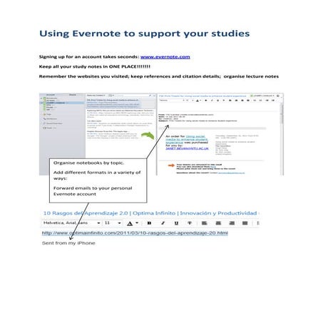 Using evernote to support your studies