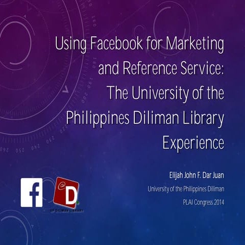 Using Facebook for Marketing and Reference Service: The University of the Phi...