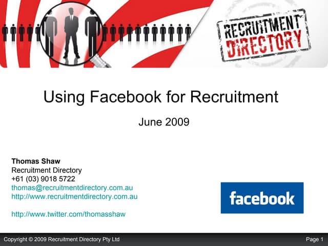 Using Facebook For Recruitment