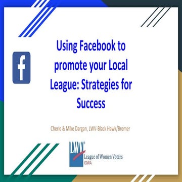 Using facebook to promote your local league  strategies for success w zoom cd...