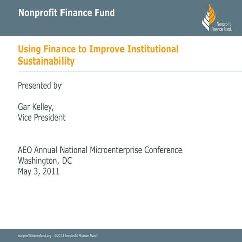 NonProfit Finance Fund: Making Finance Work For You.