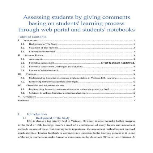 FORMATIVE ASSESSMENT PRACTICES IN THE MALAYSIAN ENGLISH LANGUAGE ...