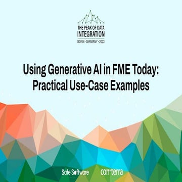 Using Generative AI in FME Today