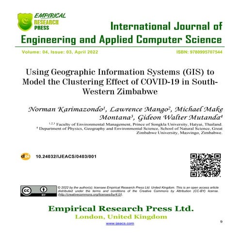 Using Geographic Information Systems (GIS) to Model the Clustering Effect of COVID-19 in South-Western Zimbabwe.pdf