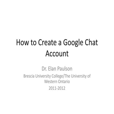 Using google chat to contact instructor