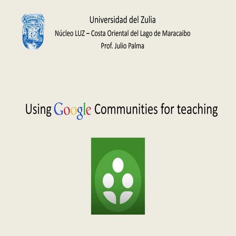 Using google communities for teaching
