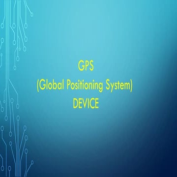 Using GPS Device | PDF