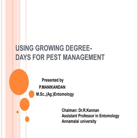 Using growing degree days for pest management by p.manikandan | PPTX