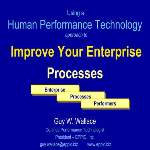 Using HPT To Improve Your Enterprise Processes