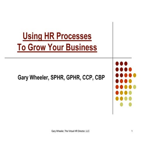 Using HR Processes to Grow Your Business