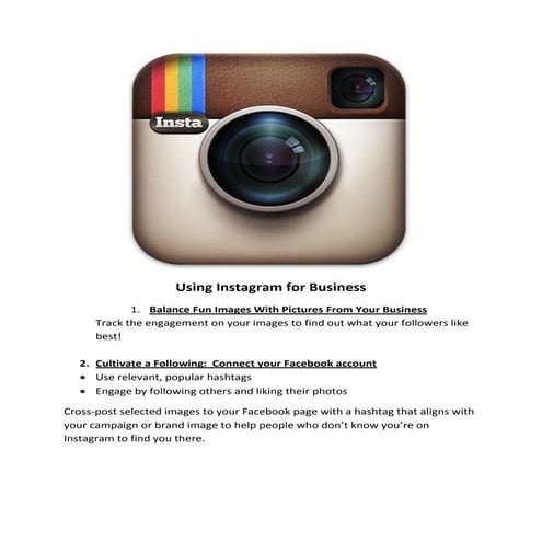 Using instagram for business