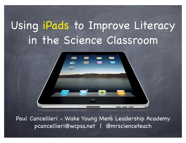 Using iPads To Improve Science Literacy.key