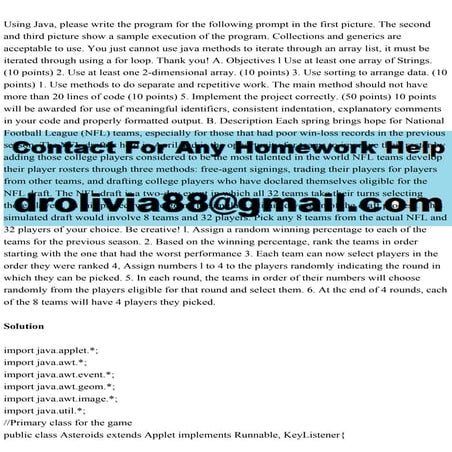 Using Java, please write the program for the following prompt in the.pdf