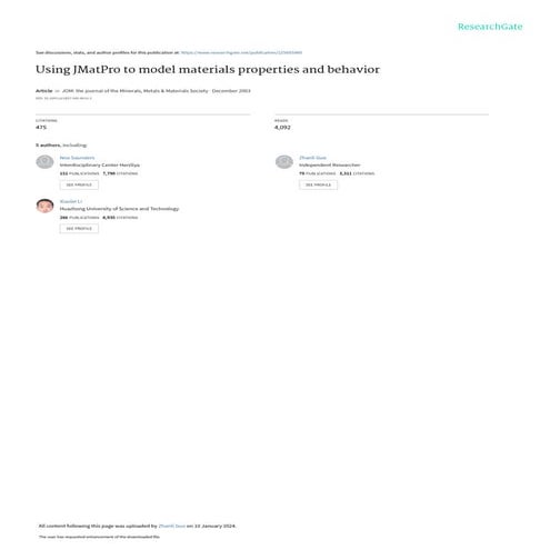 Using JMatPro to model materials properties and behavior.pdf