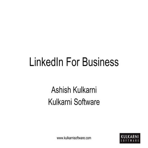 Using LinkedIn For Business
