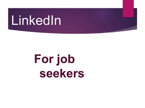 Using linkedin to job search