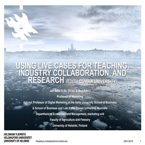 Salo Using live cases in education and industry collaboration